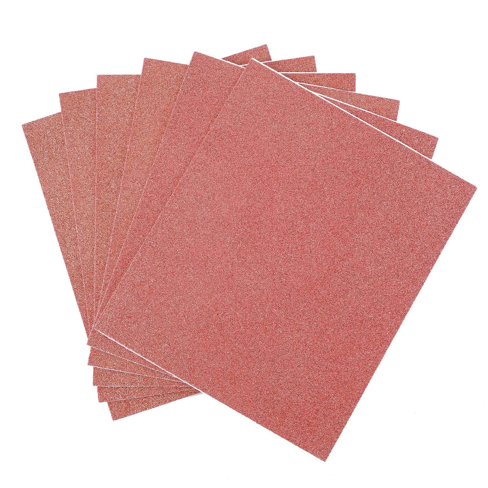 10 Pack 12"x10" Self-Adhesive Glitter DIY Craft Foam Sheets Rose Gold