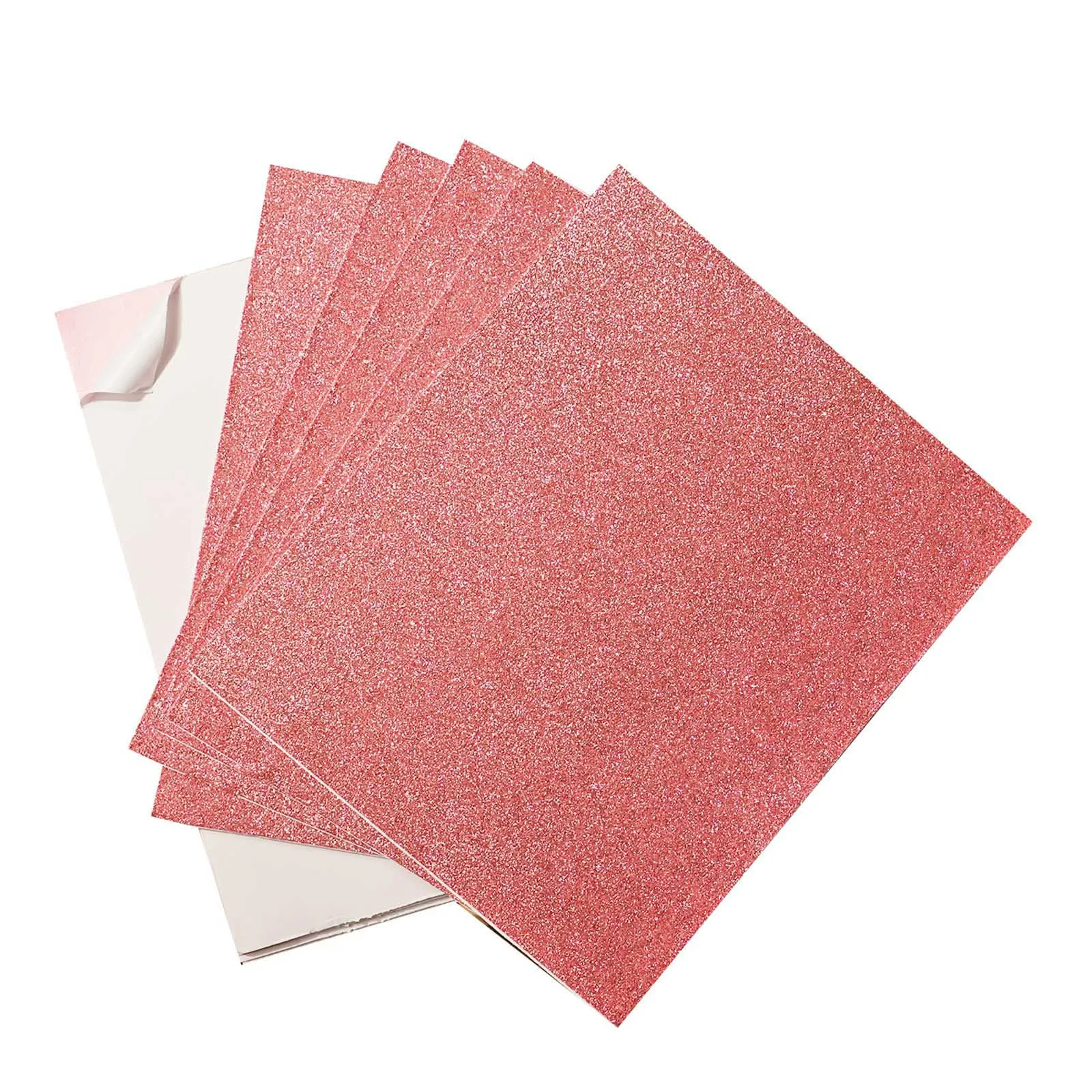 10 Pack 12"x10" Self-Adhesive Glitter DIY Craft Foam Sheets Rose Gold