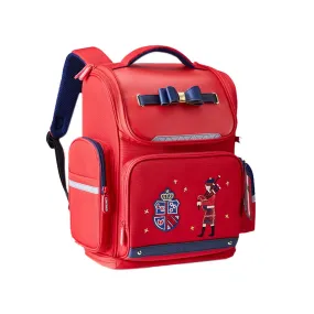 14.5inch, Red British Theme Ergonomic School Backpack for Kids