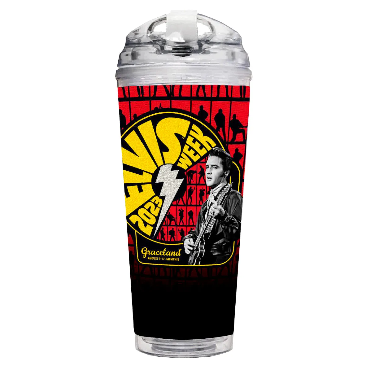 2023 Elvis Week Glitter Travel Tumbler