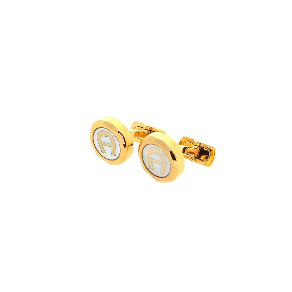 Aigner A Logo Gold Plated Cufflink