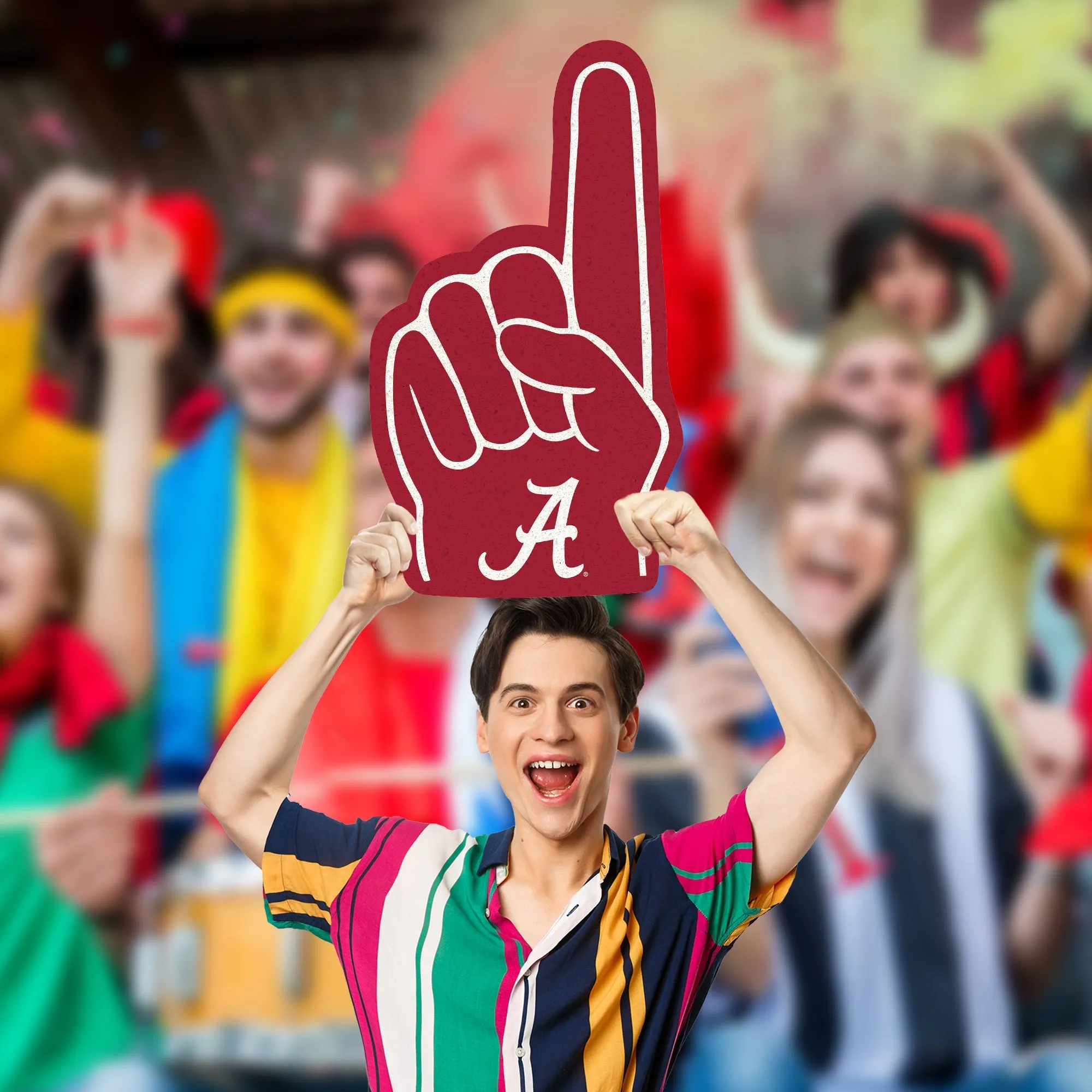 Alabama Crimson Tide: Foamcore Foam Finger Foam Core Cutout - Officially Licensed NCAA Big Head