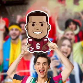 Arizona Cardinals: James Conner  Emoji Big head   Foam Core Cutout  - Officially Licensed NFLPA    Big Head