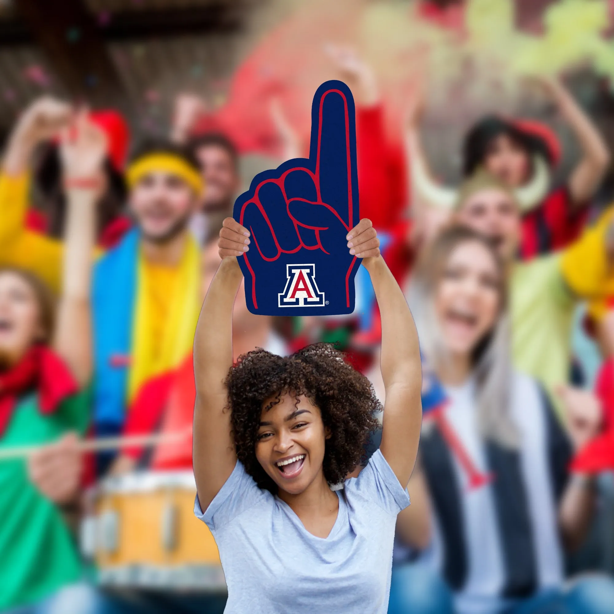 Arizona Wildcats: Foamcore Foam Finger Foam Core Cutout - Officially Licensed NCAA Big Head