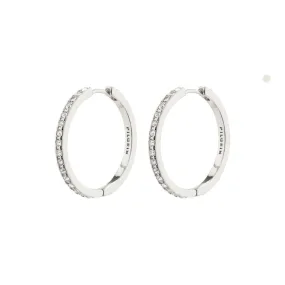 Be Crystal Hoop Earrings | Silver Plated