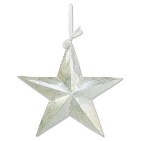 Big Silver Star Ornament - SALE HOMEWARES