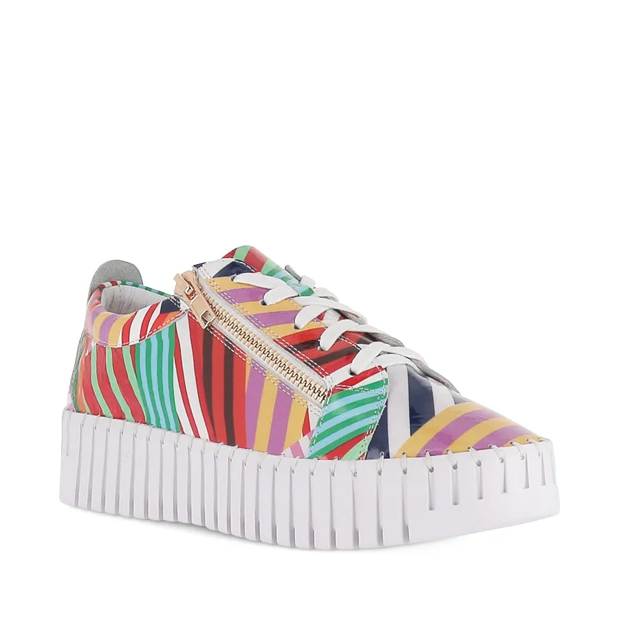 BUMP - WHITE STRIPE MULTI PATENT