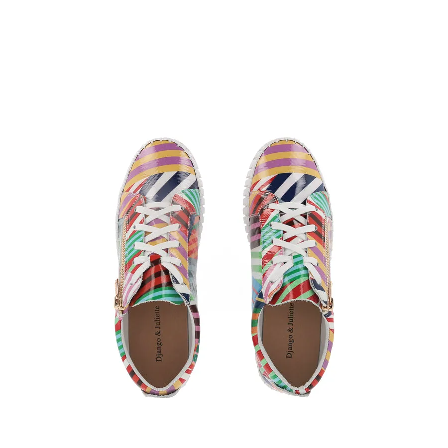 BUMP - WHITE STRIPE MULTI PATENT