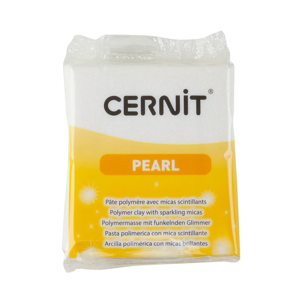 Cernit Pearl Polymer Clay - Pearl White 2oz (56g) block