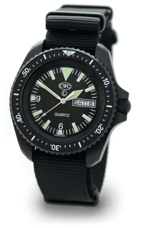 CWC SBS Divers Issue Quartz Watch Mk.2 Day/Date, Black (SF300 QS120-DD)