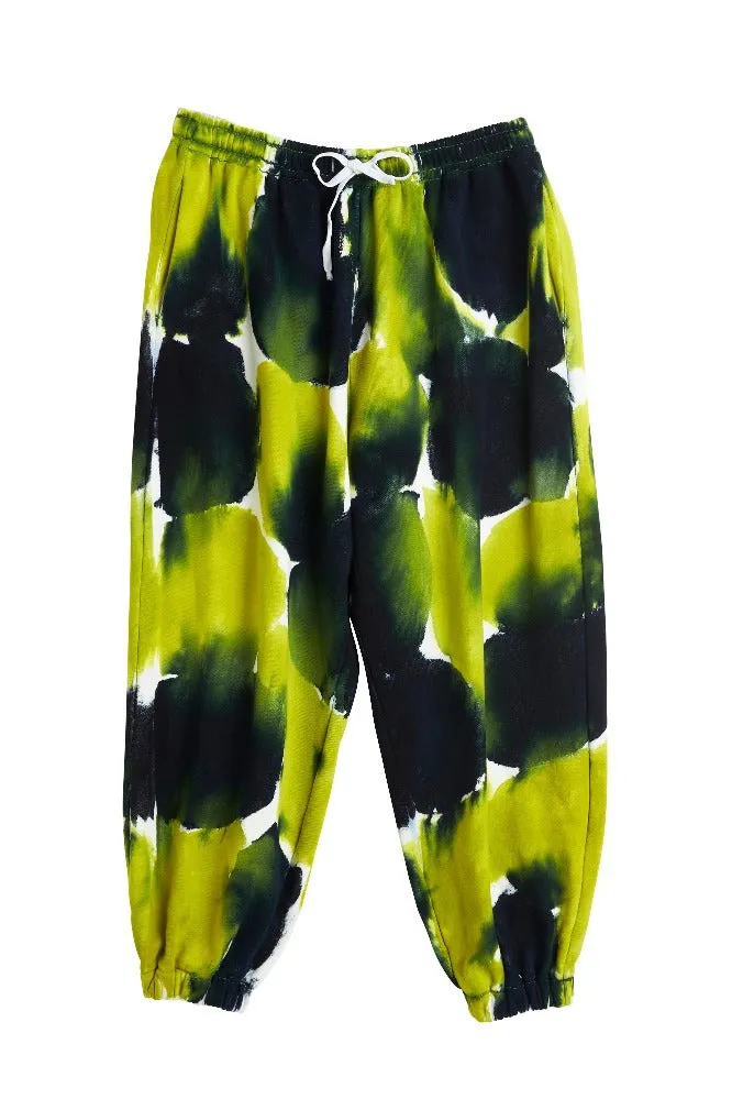 DANNY  SWEAT PANT  -Navy/Lime Green