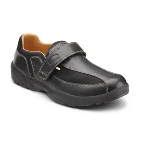 Dr. Comfort Men's Douglas Leather w/Stretch Band Shoes