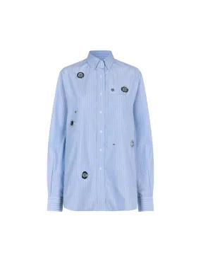 Eyelet William Shirt — Noble Blue