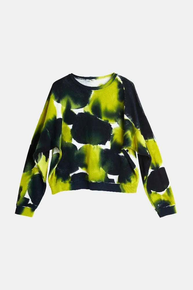 JULES SWEATER  - Navy/Lime Green