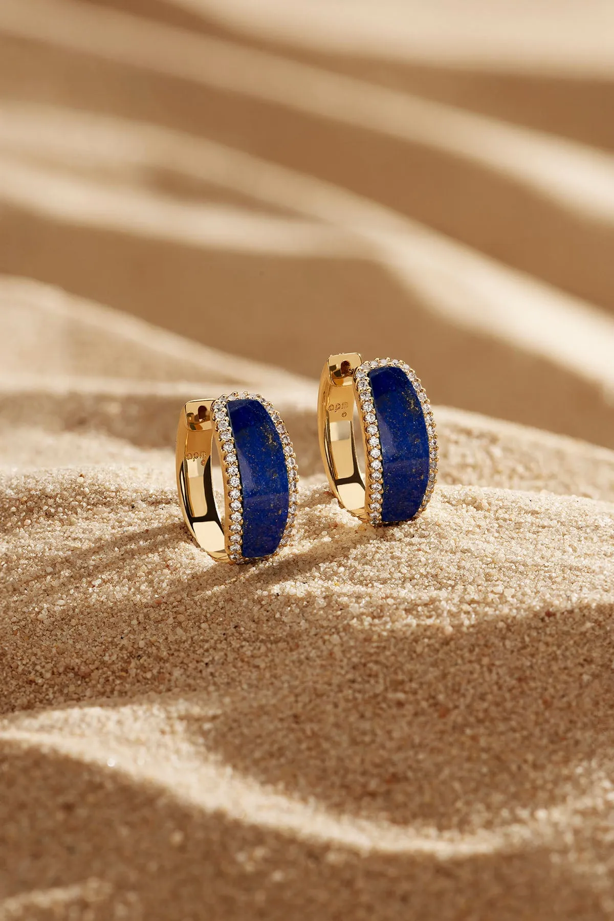 Lapis Lazuli Hoop Earrings