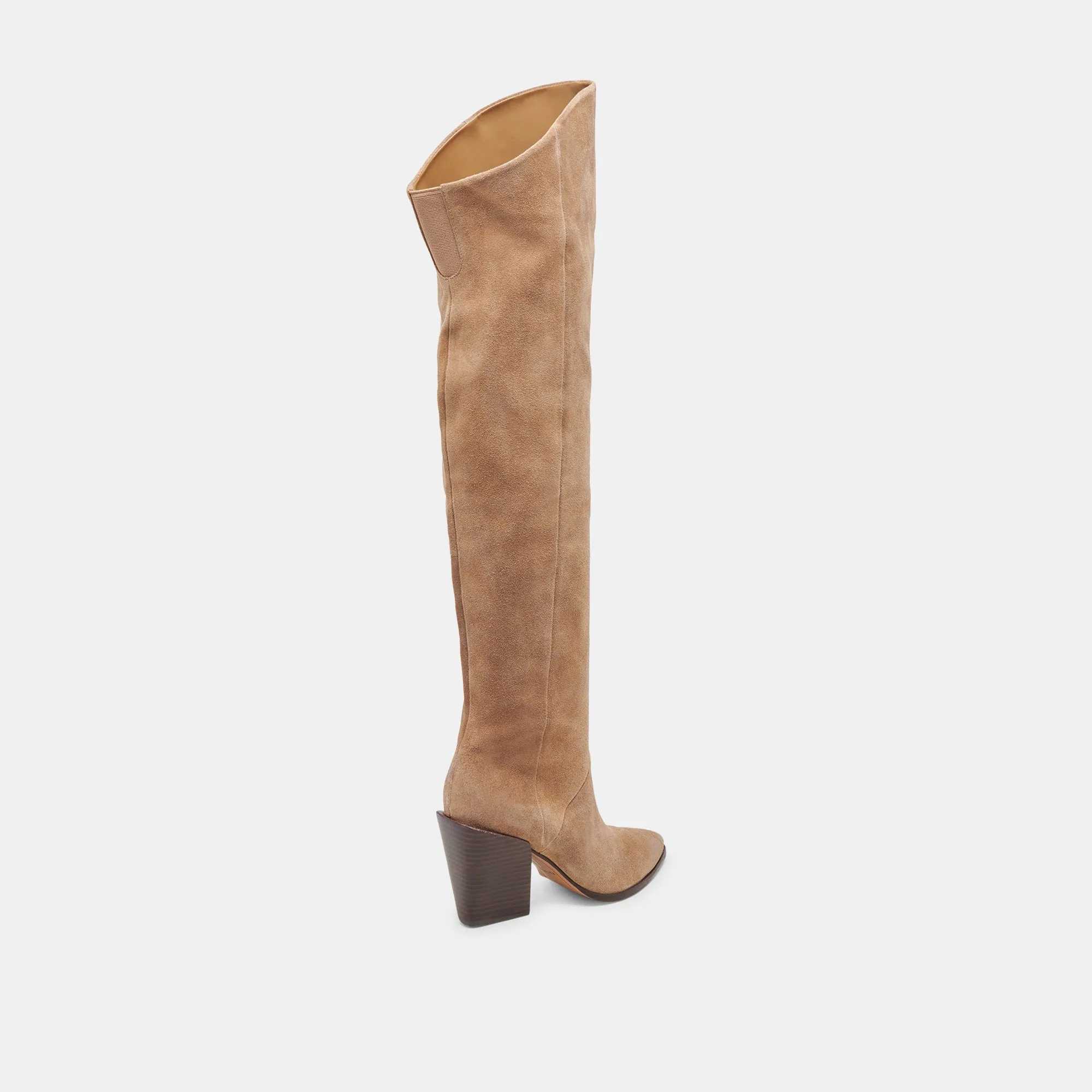 LUPIN WIDE CALF BOOTS MUSHROOM SUEDE