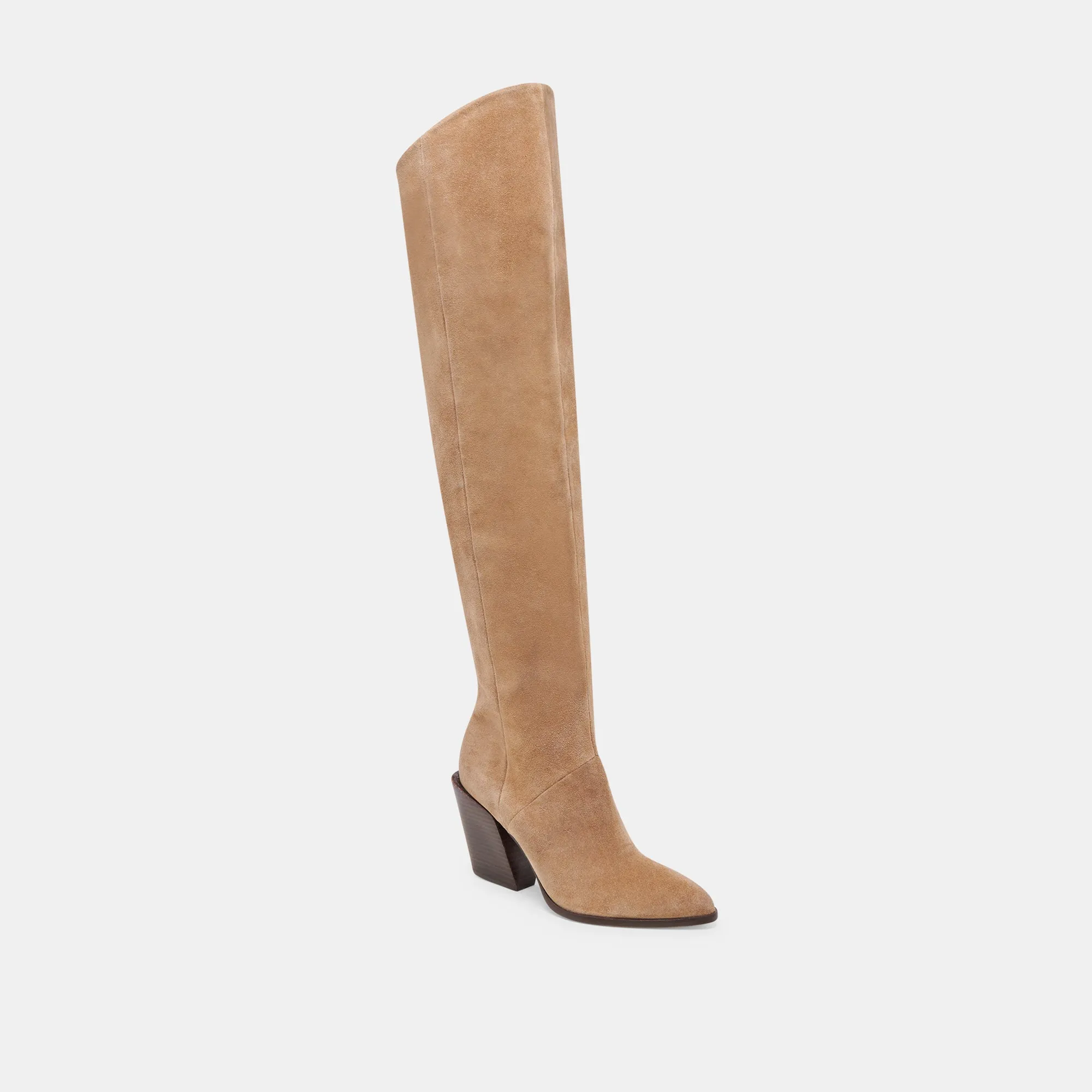 LUPIN WIDE CALF BOOTS MUSHROOM SUEDE