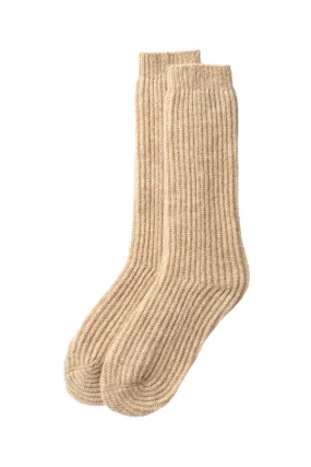 Ribbed Cashmere Bed Socks