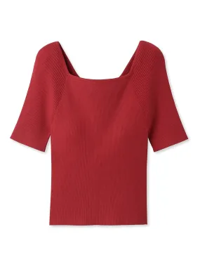 Sustainable Ribbon Backless Knit Tops