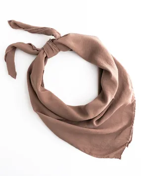 'The Classic' Washable Silk Scarf in Mushroom