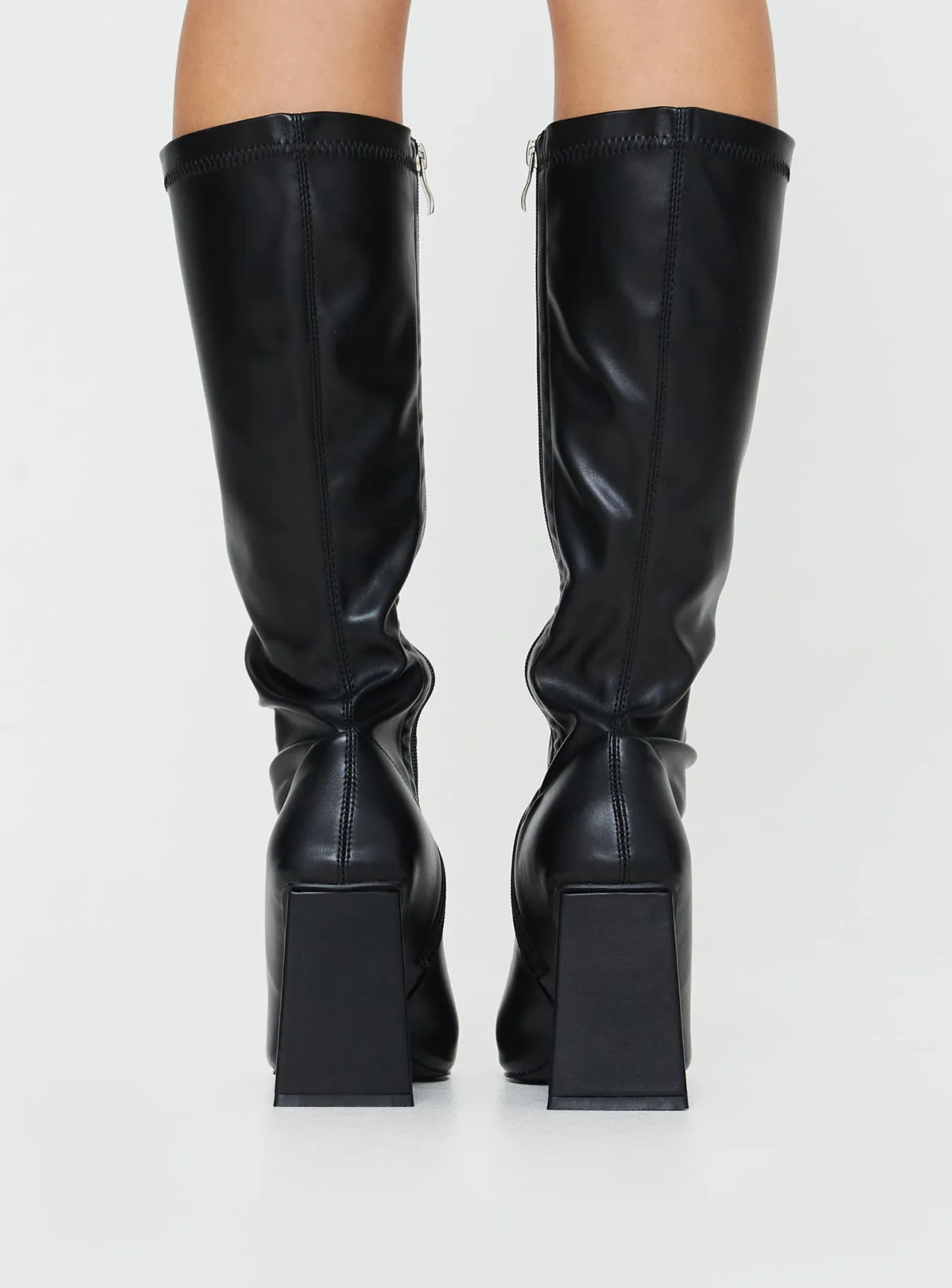 Vibe Knee High Boots Black