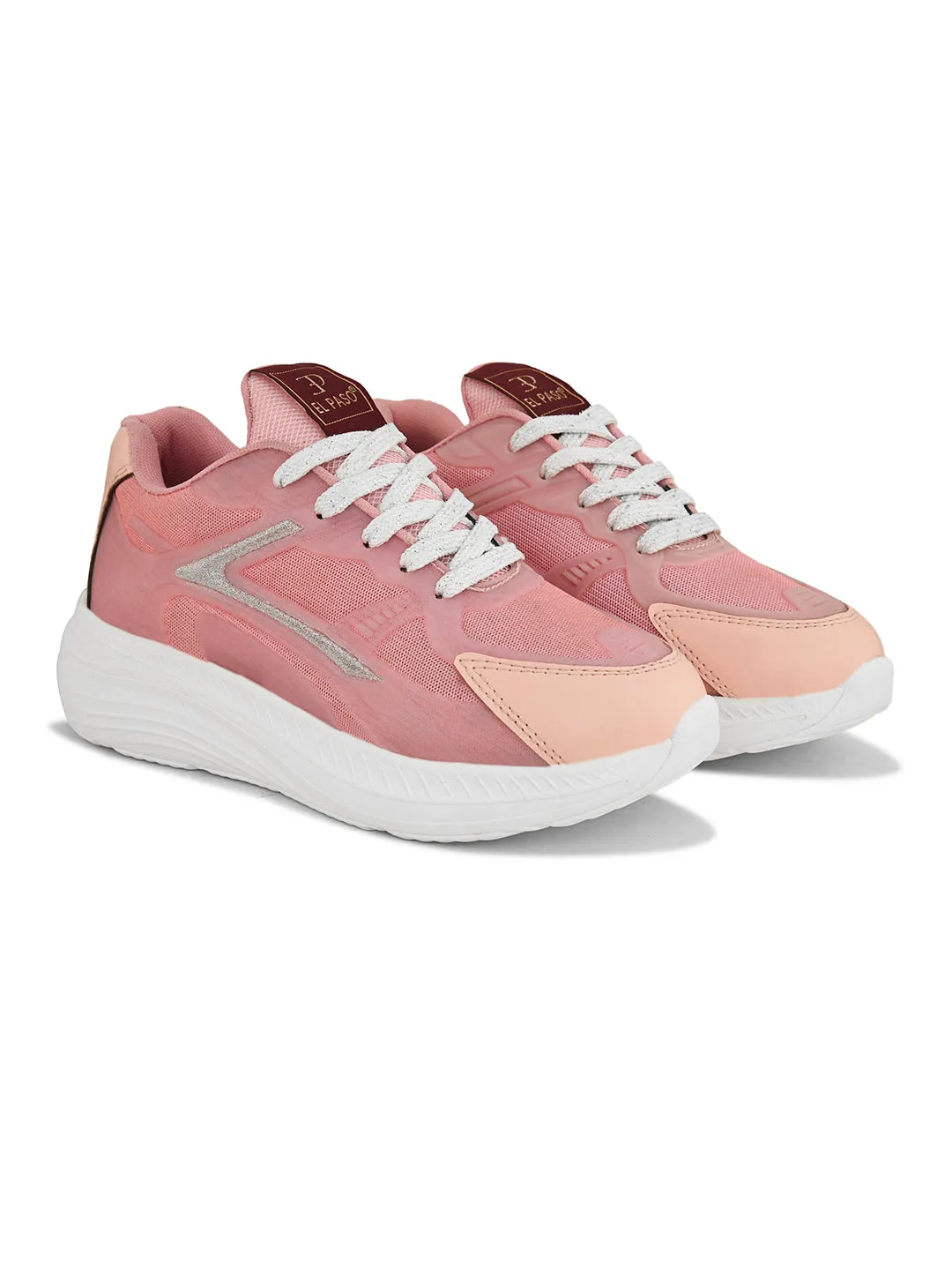 Women Solid Round Toe Lightweight Sneakers